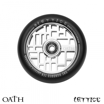 OATH Stuntscooter 110mm Wheel LATTICE - neosilber/ PU schwarz - 2 Stück 2