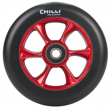 Chilli Scooter Turbo Wheel 110mm - rot / PU schwarz