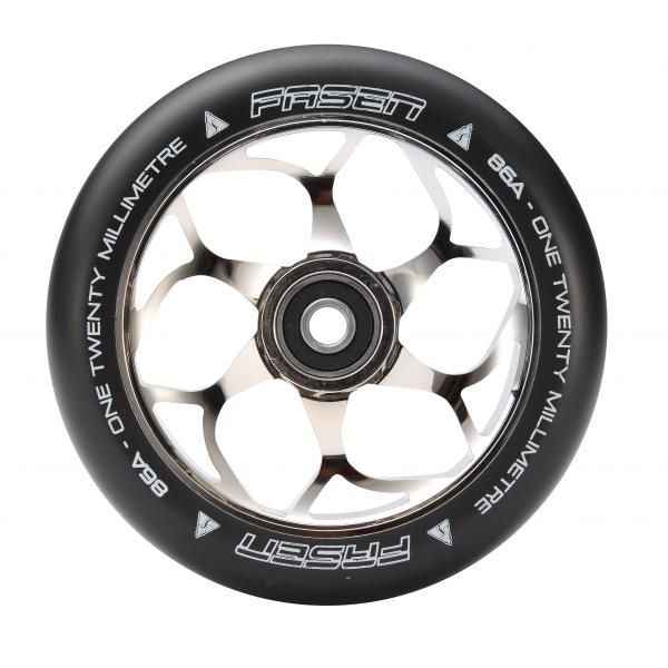 Fasen Wheel 120mm - chrome / PU black