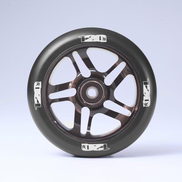 Blunt 10 Spoked Wheel 120mm - black chrome / PU black