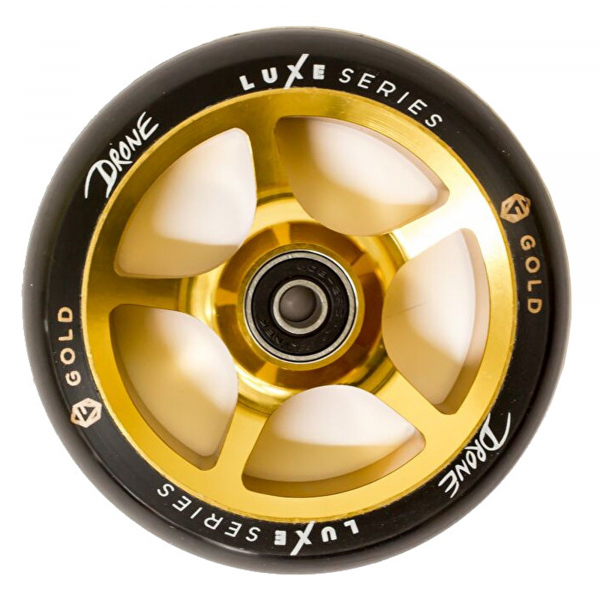 Drone Luxe Series Wheel 110mm inkl. Kugellager - gold / PU schwarz